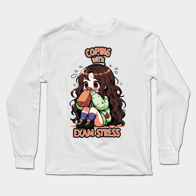 Coping With Exam Stress Long Sleeve T-Shirt by aswIDN